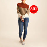 Colour Block Knitwear With Long Sleeves