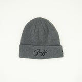 Melange Turn Up Beanie.Zaff Badge And Z Embroidery.
