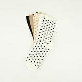 5 Pack Long Socks.Polka Dot And Plain.