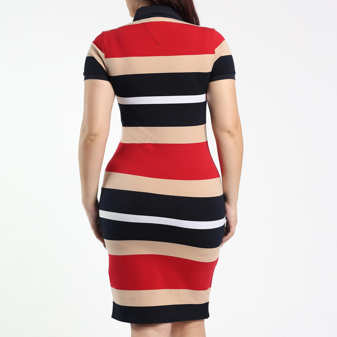 LADIES CIARRA NAVY/STONE DRESS