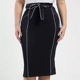LADIES CIARRA NAVY/WHITE SKIRT