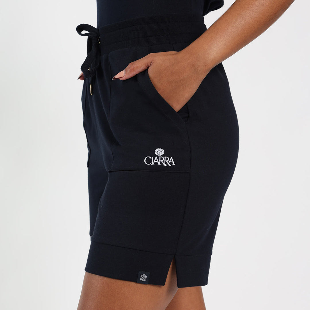 LADIES CIARRA NAVY UTILITY SHORTS