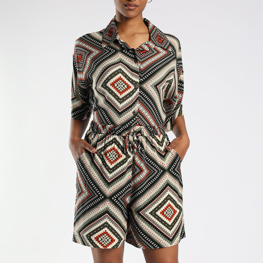 Printed Diamond Shorts