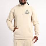 Mens Moda Stone Brushed 1/4 Zip Sweater