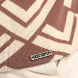 MENS BASIC SUPPLY TAUPE/STONE AOP KNIT GOLFER