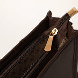 LADIES CIARRA DARK CHOC UPRIGHT CROSSBODY BAG