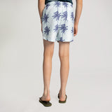 BOYS MODA TURQUOISE PRINTED SWIM SHORTS (PALM PRINT)