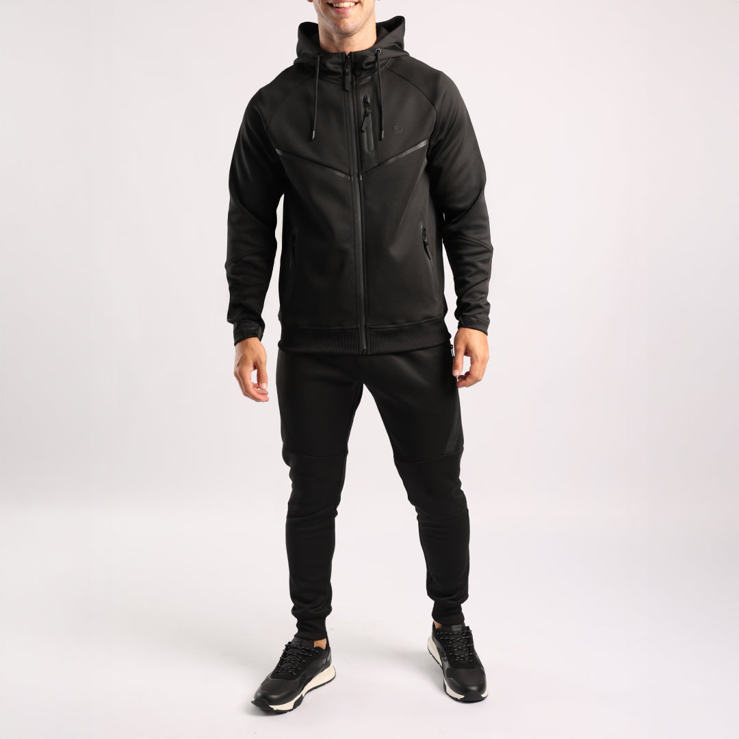 MENS ZAFF BLACK JOGGER WITH ZIP POCKETS