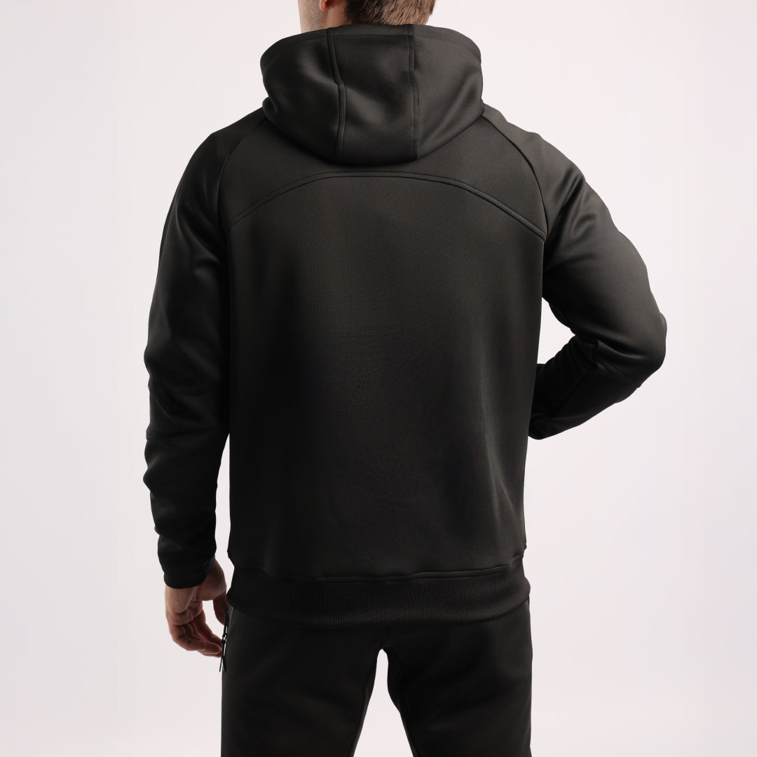 MENS ZAFF BLACK TRACK ZIP THRU JACKET