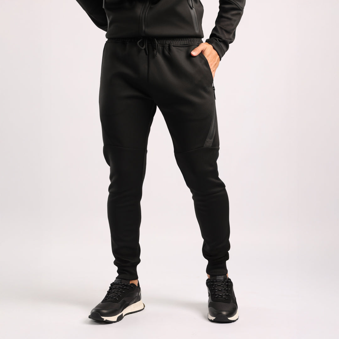 MENS ZAFF BLACK JOGGER WITH ZIP POCKETS