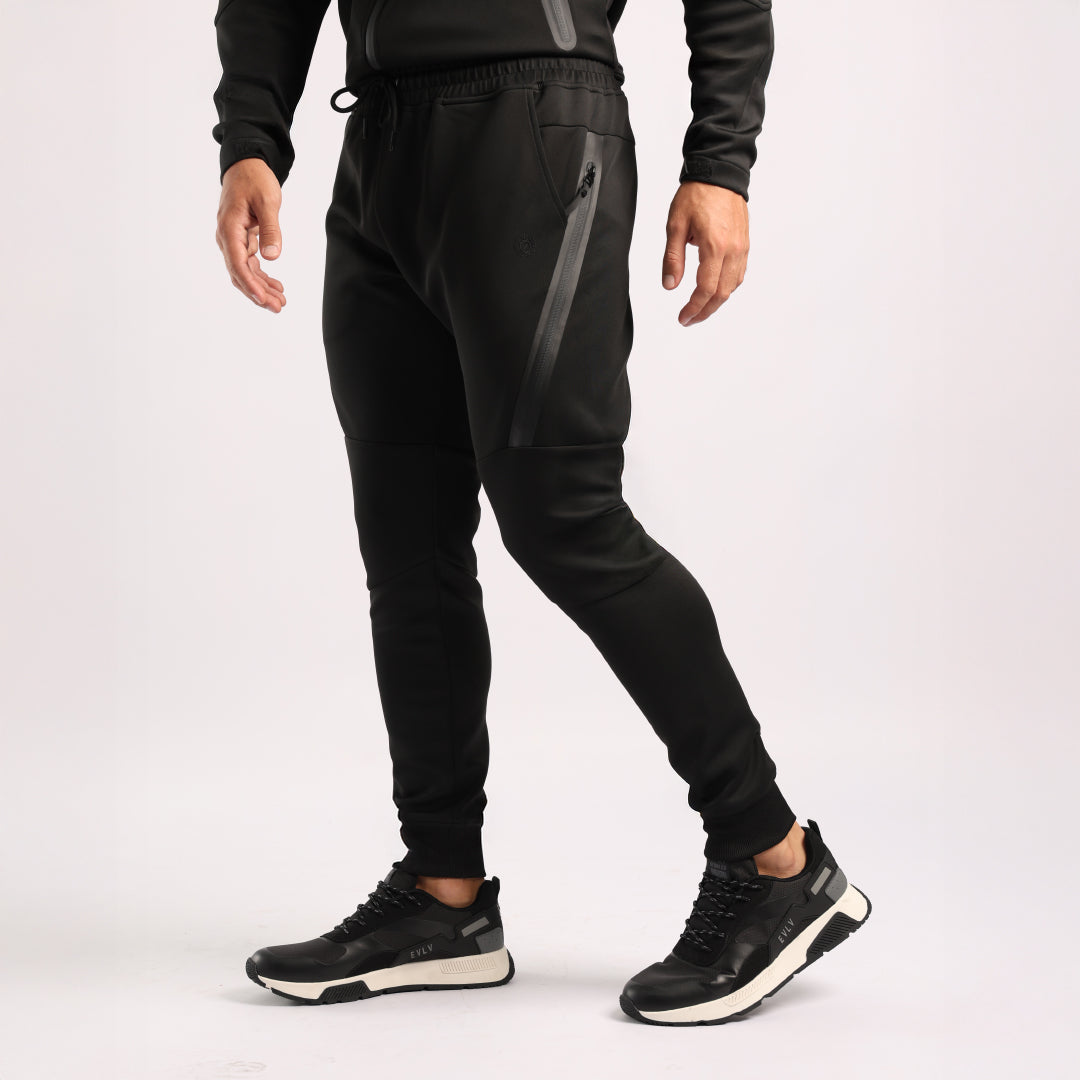 MENS ZAFF BLACK JOGGER WITH ZIP POCKETS