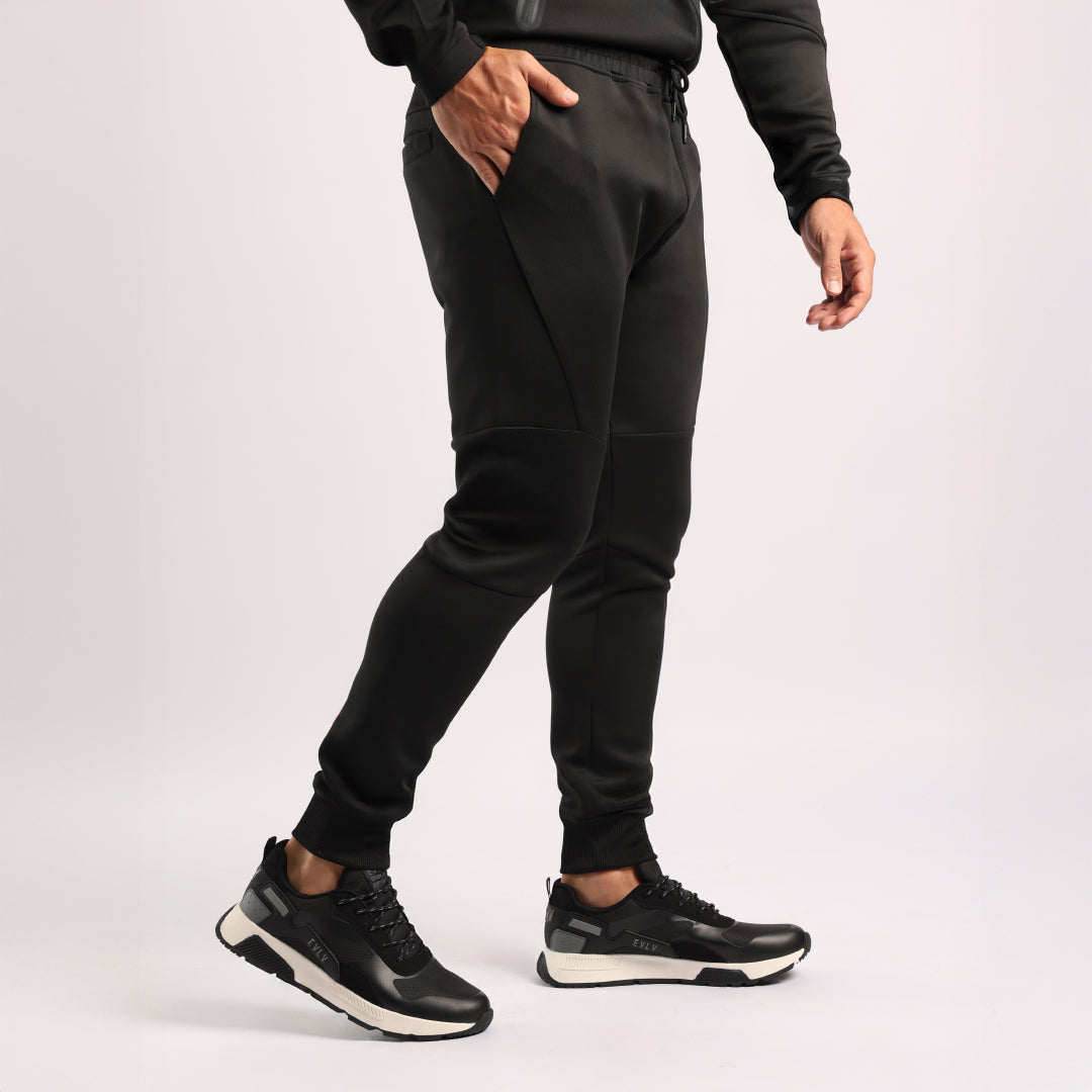 MENS ZAFF BLACK JOGGER WITH ZIP POCKETS