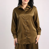 OLIVE BUTTON DOWN LS SHIRT