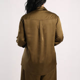 OLIVE BUTTON DOWN LS SHIRT