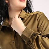 OLIVE BUTTON DOWN LS SHIRT