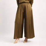 LADIES CIARRA OLIVE FLARED PANTS