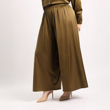 LADIES CIARRA OLIVE FLARED PANTS