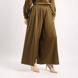 LADIES CIARRA OLIVE FLARED PANTS