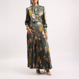 LADIES CIARRA SAGE PLEAT DETAIL SKIRT