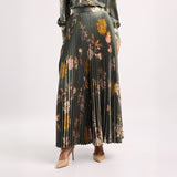 LADIES CIARRA SAGE PLEAT DETAIL SKIRT