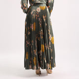 LADIES CIARRA SAGE PLEAT DETAIL SKIRT