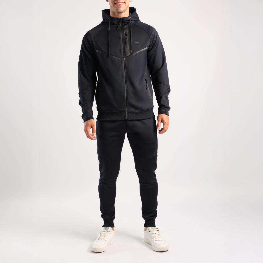 MENS ZAFF NAVY TRACK ZIP THRU JACKET