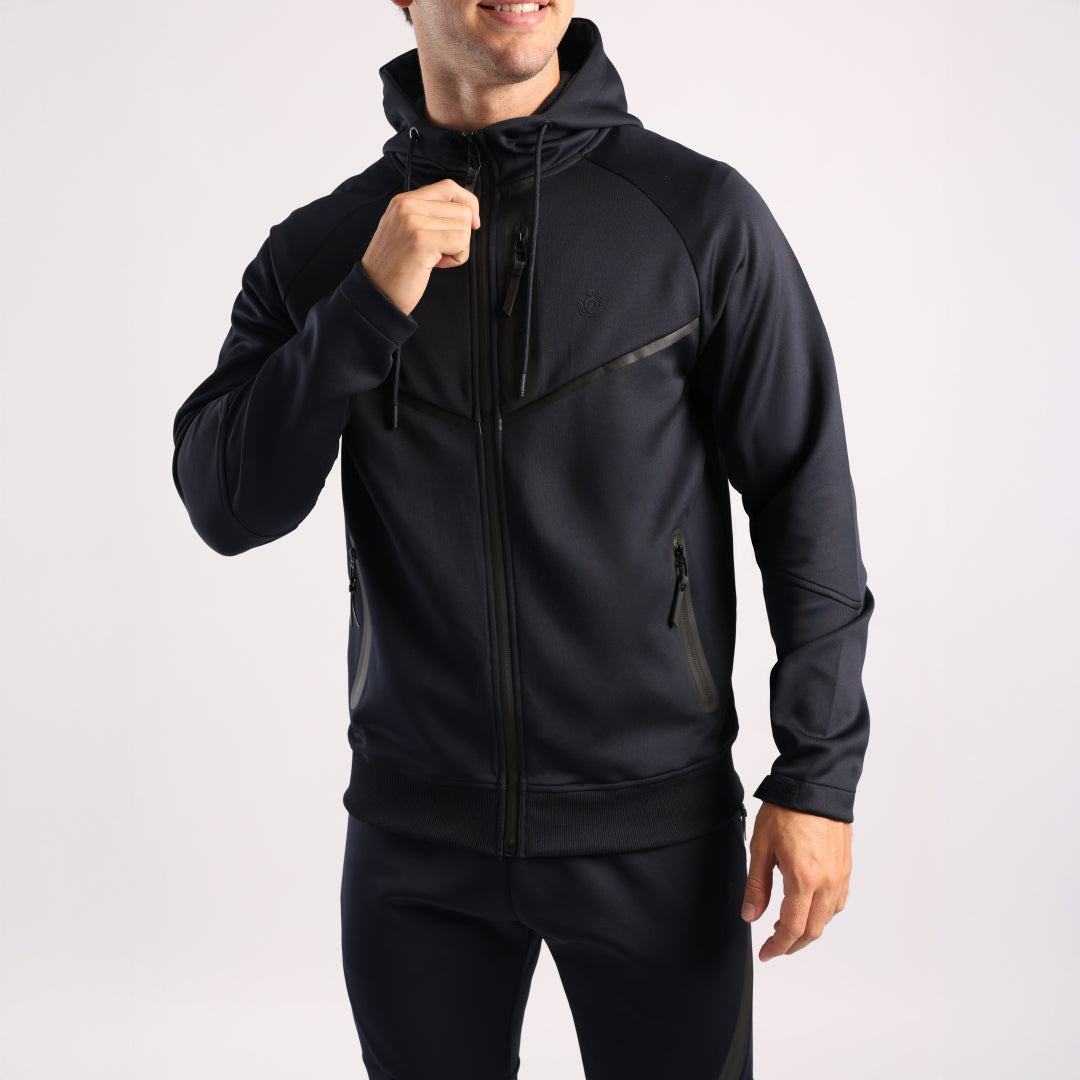 MENS ZAFF NAVY TRACK ZIP THRU JACKET