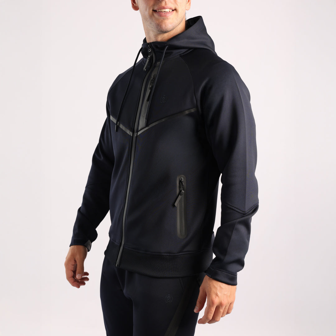 MENS ZAFF NAVY TRACK ZIP THRU JACKET