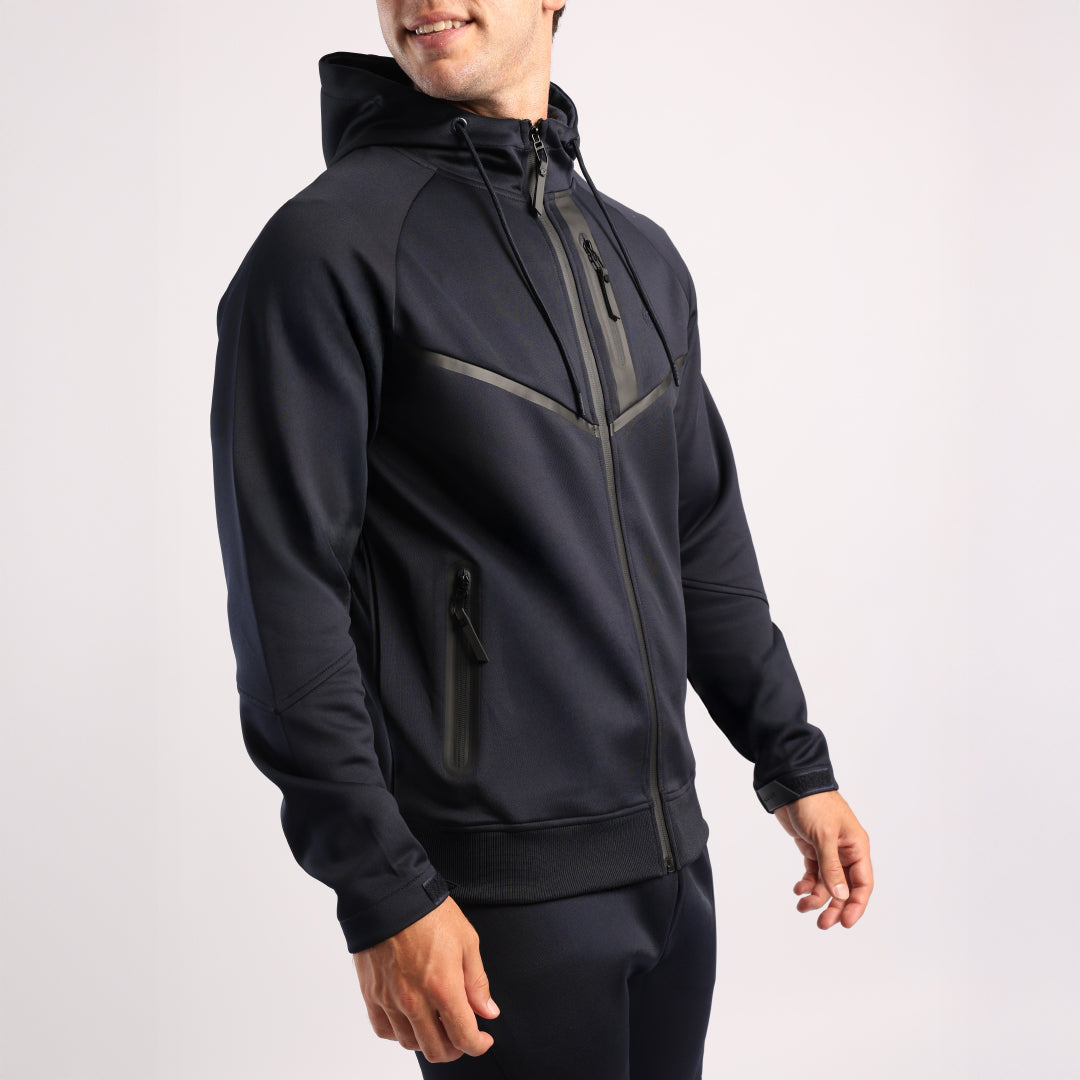 MENS ZAFF NAVY TRACK ZIP THRU JACKET