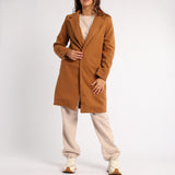 LADIES ALORA DOE PLAIN DYED LONG SLEEVE MELTON AMAJARZ COAT