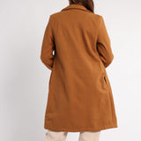 LADIES ALORA DOE PLAIN DYED LONG SLEEVE MELTON AMAJARZ COAT