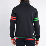 NAVY FORMATION PRINTED 1/4 ZIP SWEATER (ITALY)
