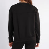 LADIES ALORA BLACK CREW NECK TR SCUBA SWEATER