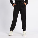 LADIES ALORA BLACK BASIC TRACK PANTS