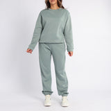 LADIES ALORA SAGE BASIC CREW NECK SWEATER