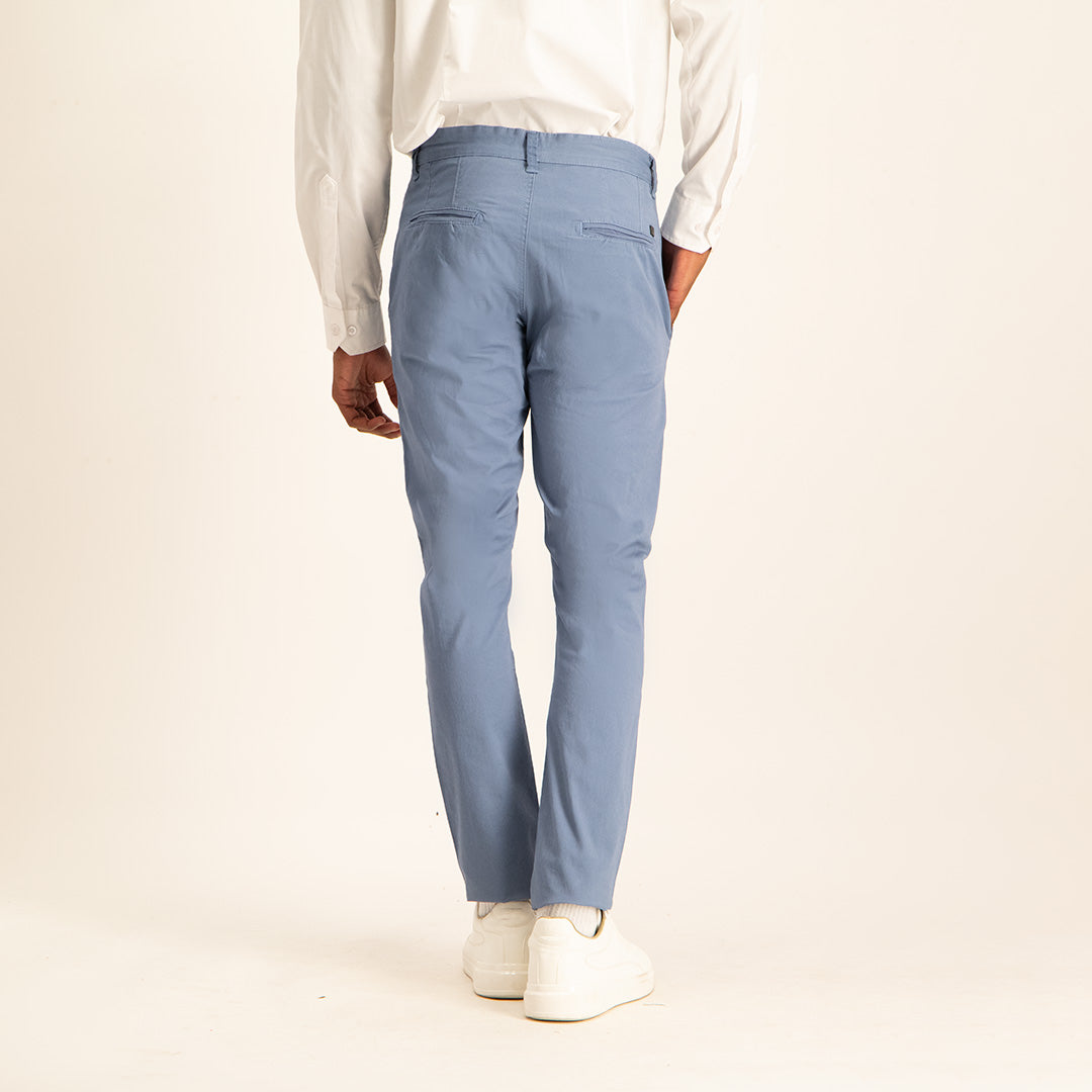 MENS ZAFF BLUE SLATE SLIMFIT STRETCH CHINO (CORE)