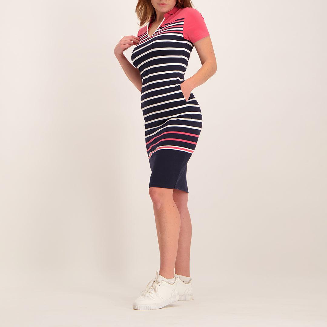 Stripped Golfer Dress - Fashion Fusion