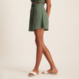 GIRLS TRB OLIVE SKIRT WITH BUTTONS AND TIE UP