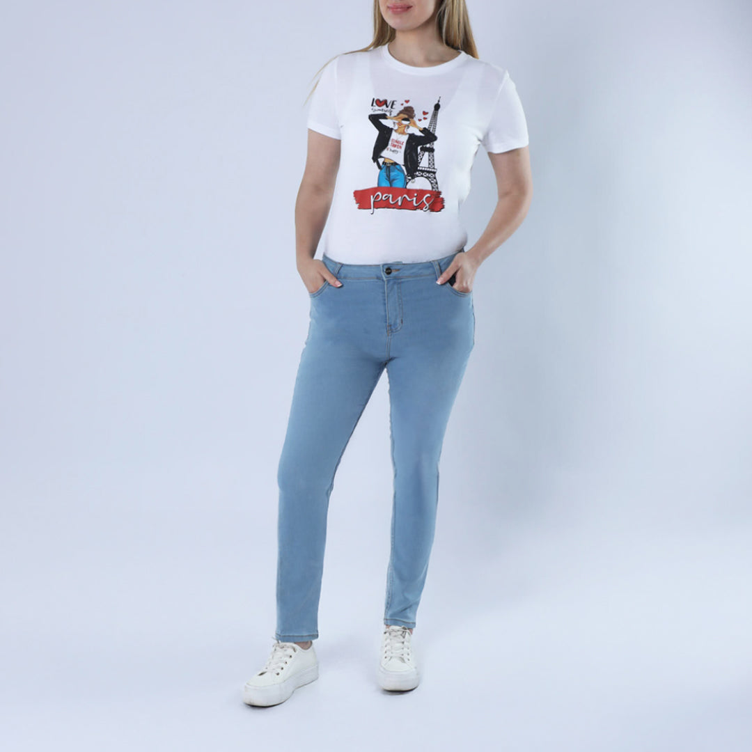 Ladies Light Blue Jean ALORA Fashion Fusion