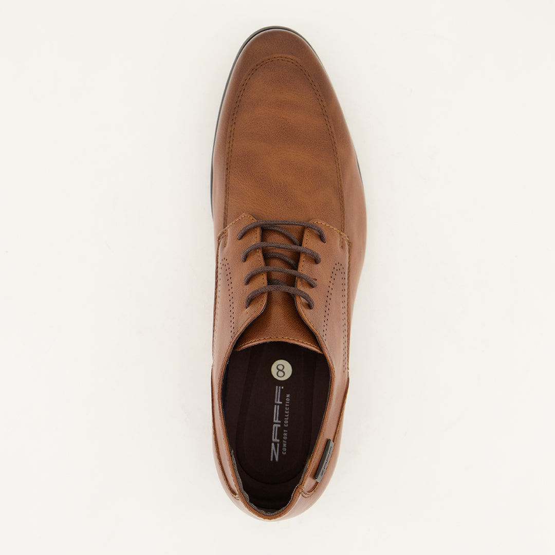 Lace Up Dress Shoe.Perforated Detail.