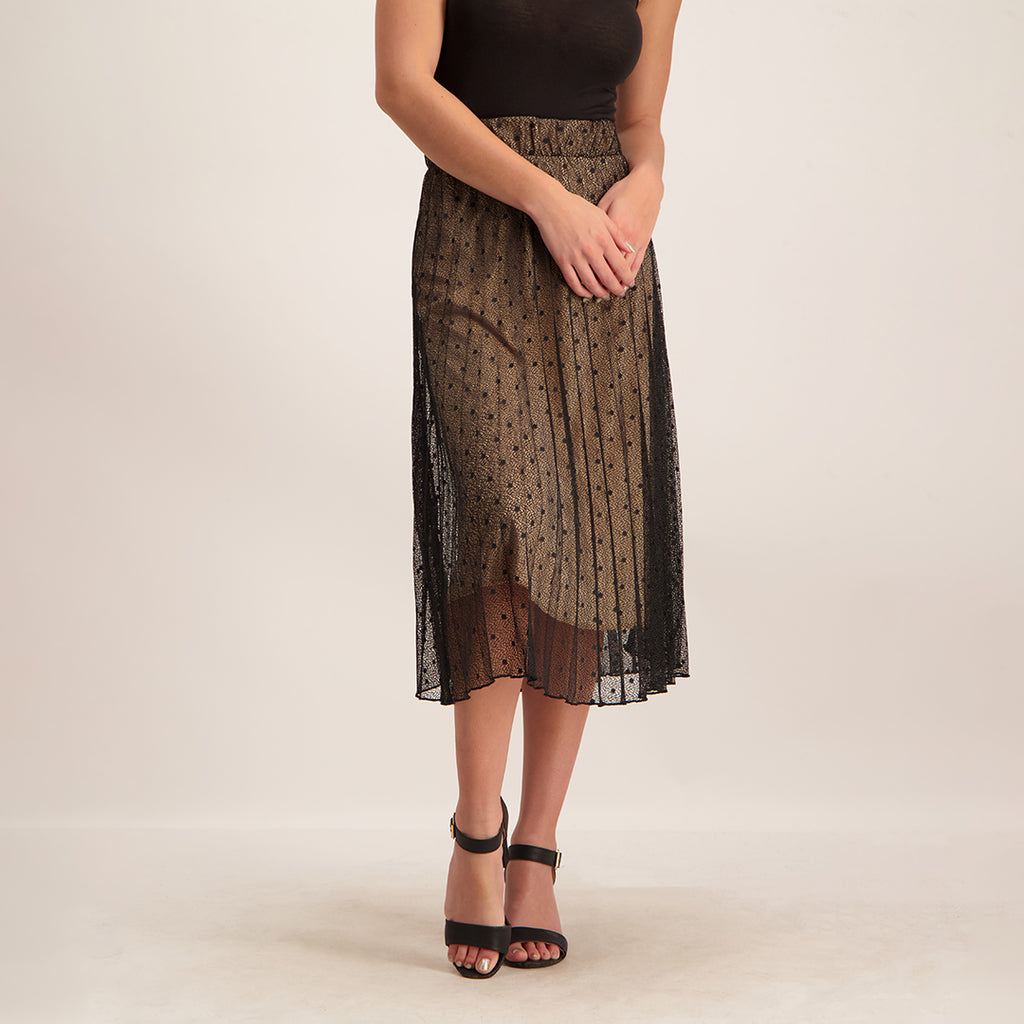 Ladies black/stone skirt - Fashion Fusion