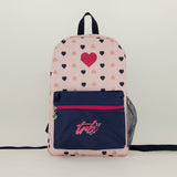 Heart Backpack.Glitter Screen Print.