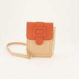 Structured Cellphone Bag.Buckle Detail.