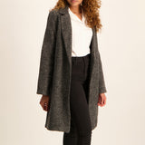 Dark grey amajarz tweed coat