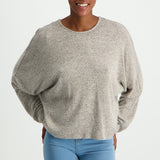 Stone batwing french knit blouse