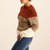 Colour Block Knitwear With Long Sleeves