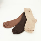 3 Pack Plain Long Ankle Socks.Z Icon Jacquard Branding.