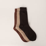 3 Pack Plain Long Ankle Socks.Z Icon Jacquard Branding.
