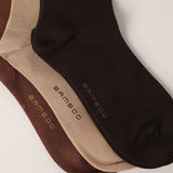 3 Pack Plain Long Ankle Socks.Z Icon Jacquard Branding.