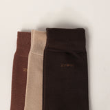 3 Pack Plain Long Ankle Socks.Z Icon Jacquard Branding.